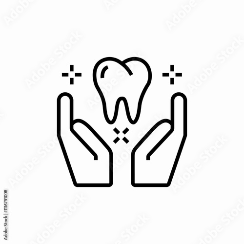 tooth care icon sign vector