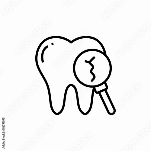 tooth examination dentist icon sign vector