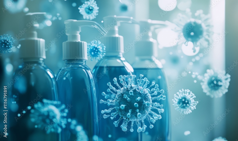Air fresheners, bathroom, germs, showing microbes unseen Air fresheners, bathroom, germs, showing microbes unseen