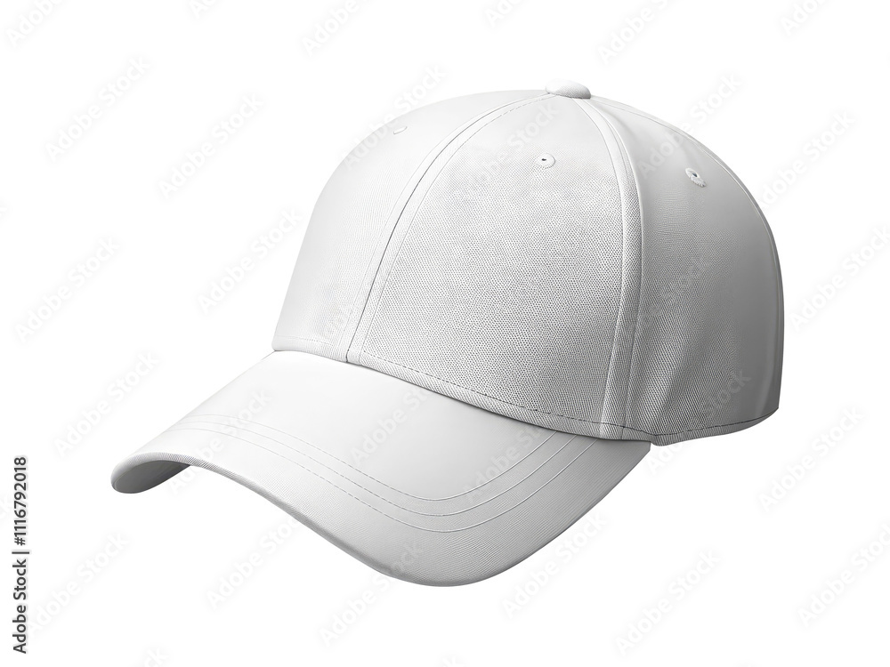 White baseball cap on a transparent background, perfect for dive White baseball cap on a transparent background, perfect for dive