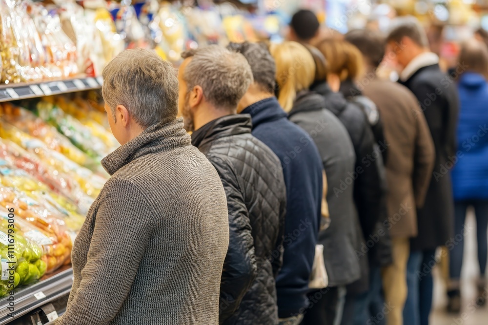 A diverse group of adults shopping in a supermarket produce section, showcasing a variety of colorful fruits and vegetables. A diverse group of adults shopping in a supermarket produce section, showcasing a variety of colorful fruits and vegetables.