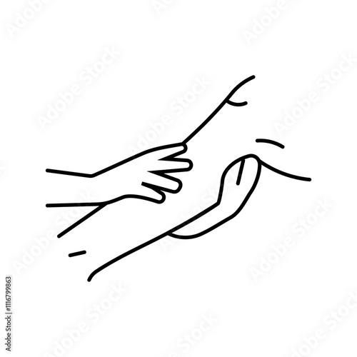 calves massage therapy line icon vector. calves massage therapy sign. isolated contour symbol black illustration