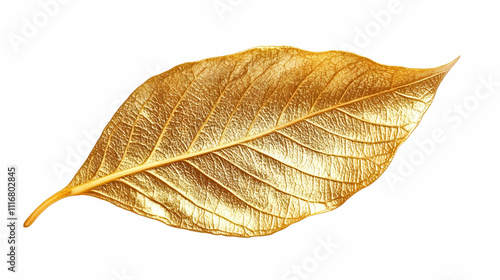 Golden Leaf Illustration: A Luxurious Nature Image