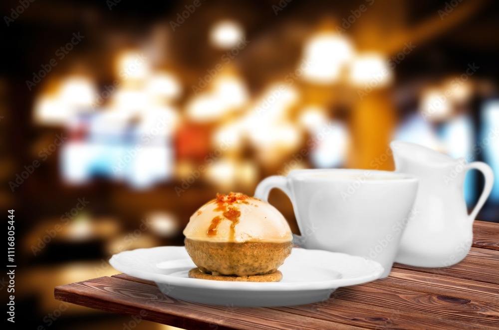 Tasty fresh sweet cake with cream dessert. Tasty fresh sweet cake with cream dessert.