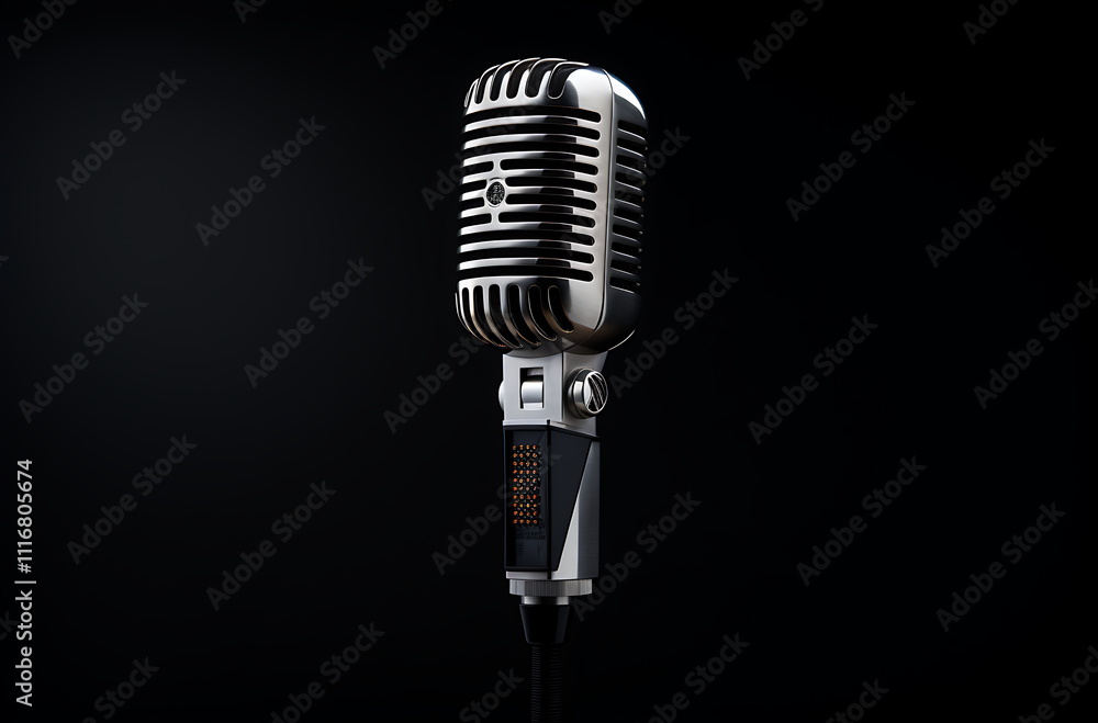 Fototapeta premium a choir microphone, generative ai
