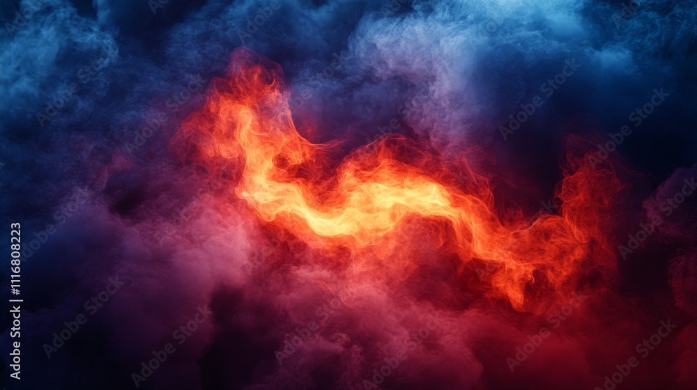 A fiery orange and red cloud in the sky A fiery orange and red cloud in the sky
