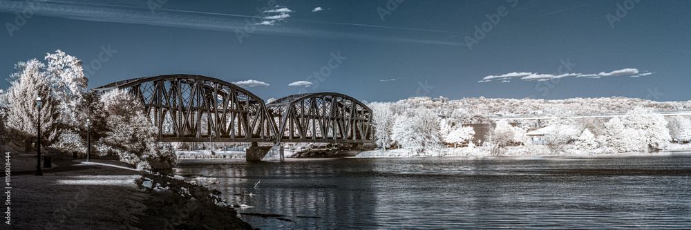 Fototapeta premium Bridgewater Crossing in Infrared