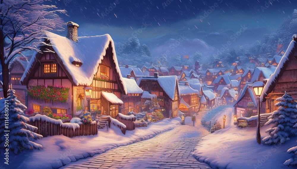 Fototapeta premium The beauty of winter captivates the heart. 