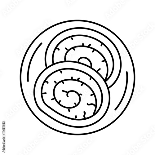 cordon bleu chicken food line icon vector. cordon bleu chicken food sign. isolated contour symbol black illustration