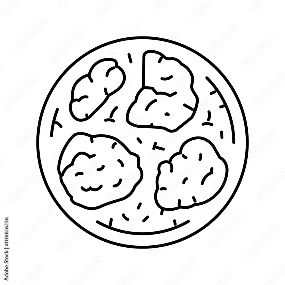 and dumplings chicken dish line icon vector. and dumplings chicken dish sign. isolated contour symbol black illustration and dumplings chicken dish line icon vector. and dumplings chicken dish sign. isolated contour symbol black illustration