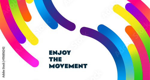Abstract Background with Color Waves. Vector Lines with Gradients. Wavy Design Elements. Curve Dynamic Rainbow Ribbons