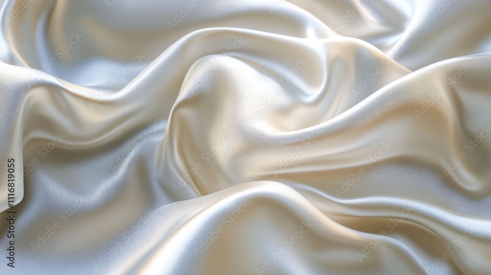 Obraz premium A smooth silk texture with soft, flowing curves and light reflections. 
