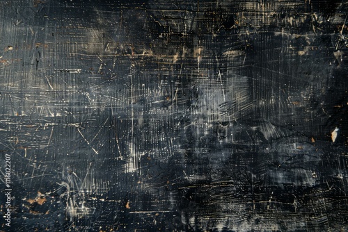 Image of Black scratched old metal or plaster surface. Texture for background usage photo