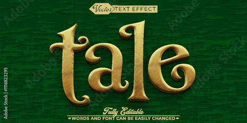 Green Tale Vector Editable Text Effect Template