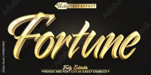 Fortune Vector Editable Text Effect Template