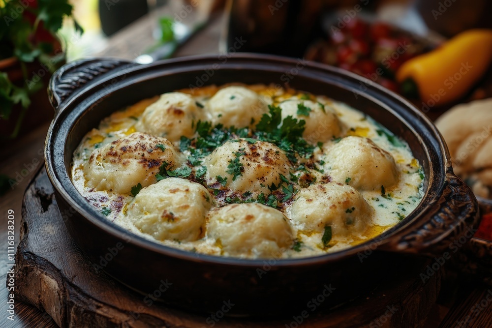 Traditional Ukrainian dumplings on wood Traditional Ukrainian dumplings on wood