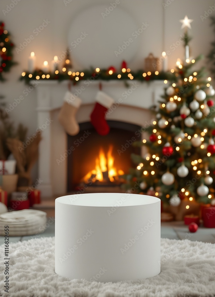 Christmas podium background Christmas podium background