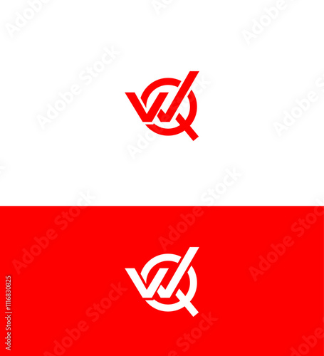 WQ, QW Letter Logo Template photo