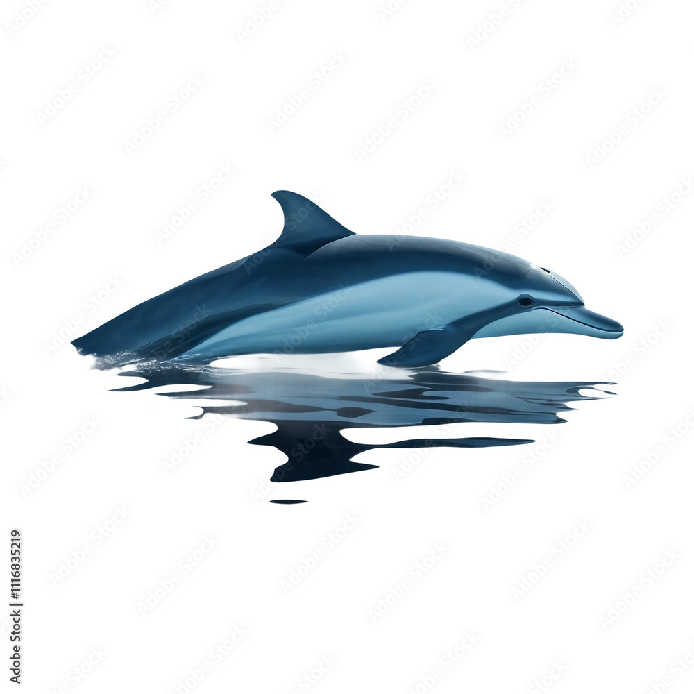 Obraz premium Dolphin Illustration on Transparent Background