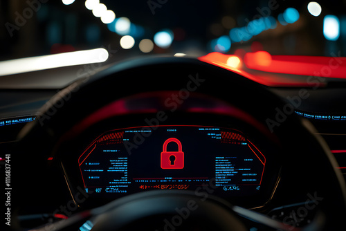 Cybersecurity Interface Lock Screen
