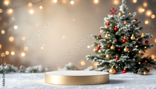 Podium background for Mery Christmas