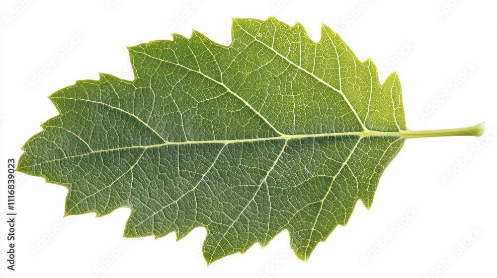 Close-up of Green Maple Leaf with Detailed Vein Structure Close-up of Green Maple Leaf with Detailed Vein Structure