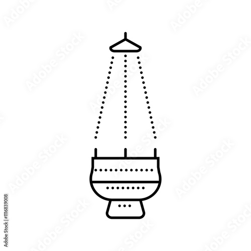 censer byzantine line icon vector. censer byzantine sign. isolated contour symbol black illustration
