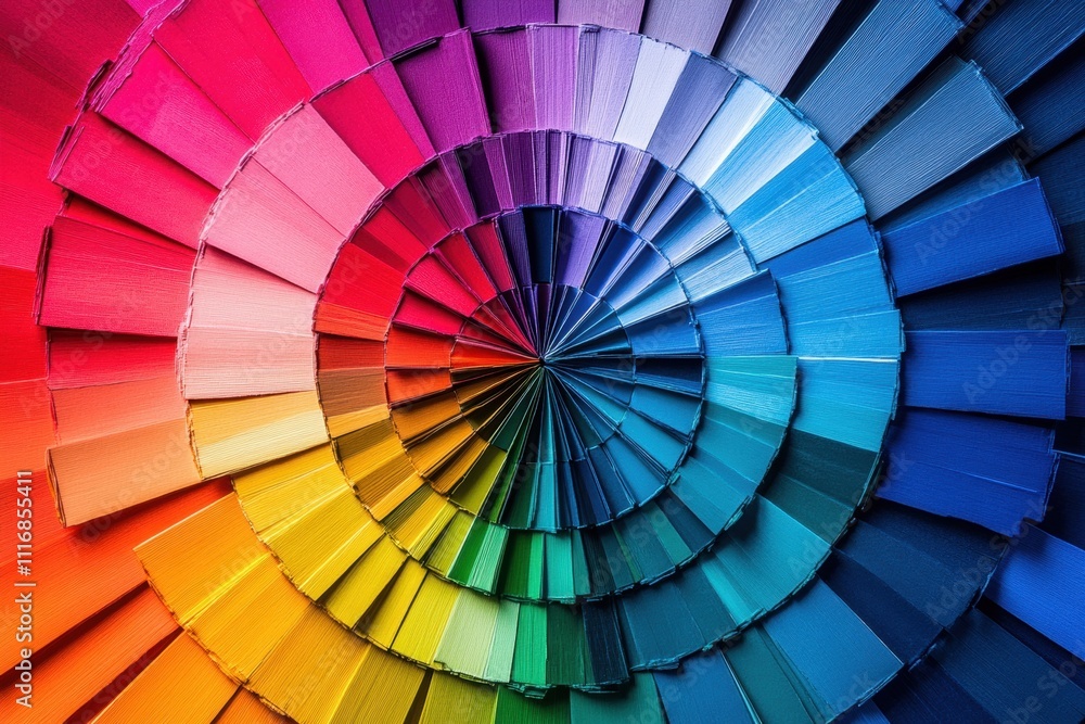 Fototapeta premium Color palette showing various vibrant hues and tones for design inspiration