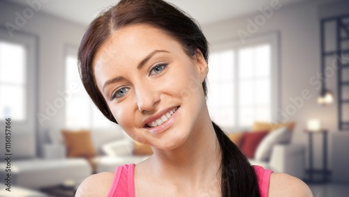 Young happy confident woman looking at camera Free Download Young happy confident woman looking at camera - GFXLoad