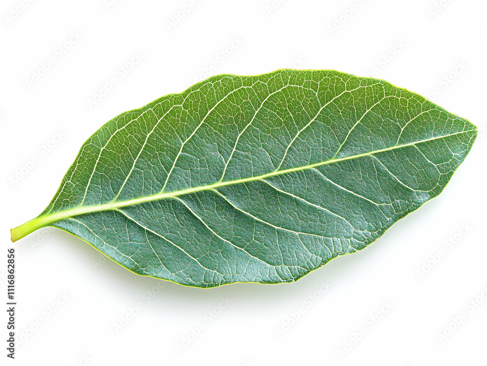 Obraz premium Vibrant Green Leaf Detailed Photo - Nature's Close-Up