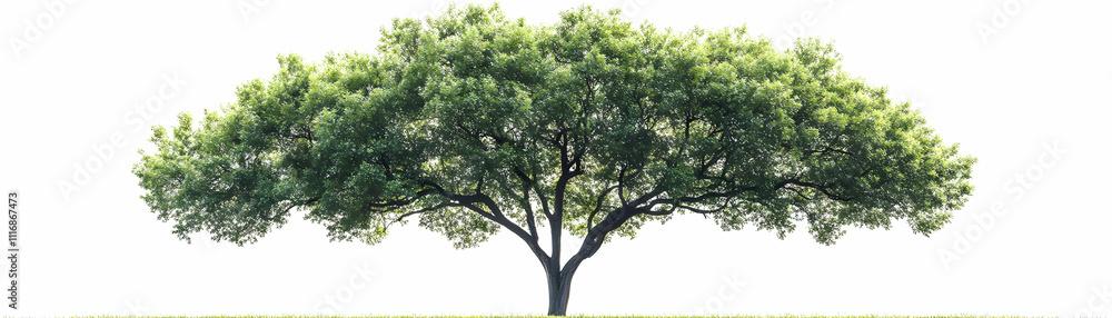 Lush Green Tree Illustration on White Background Lush Green Tree Illustration on White Background