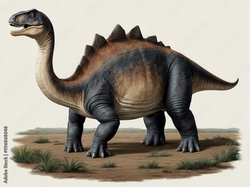 Obraz premium Stegosaurus on a blank background