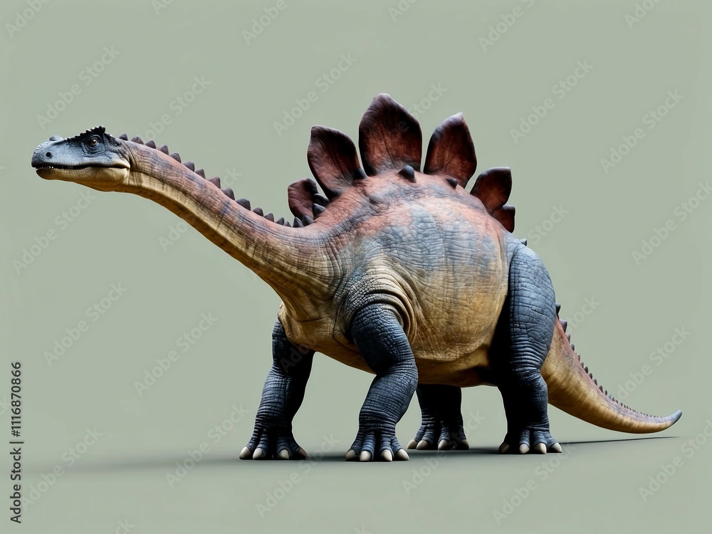 Fototapeta premium Stegosaurus on a blank background