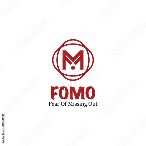 FOMO logotype. Alphabetical logo design with creative typography- FOMO. FOMO Fear Of Missing Out logo idea or it could be another abbreviation for your company