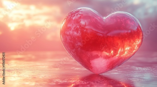 Beautiful Red Heart Symbolizing Love and Affection in Nature