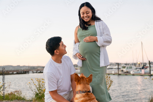 Pregnant couple  photo