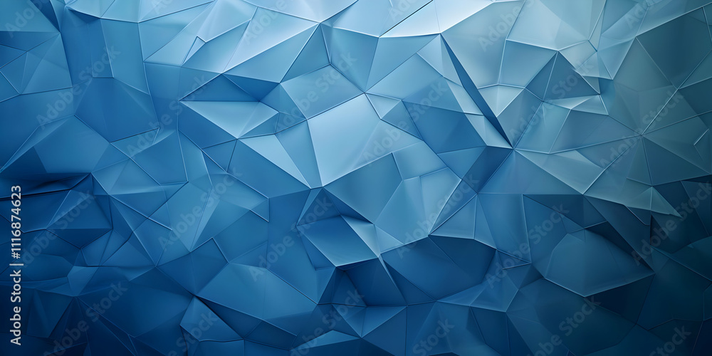 Abstract Blue 3D Polygonal Background Illustration Abstract Blue 3D Polygonal Background Illustration