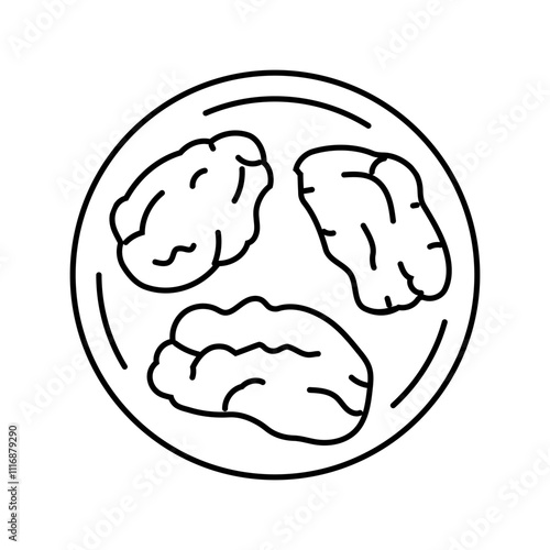 en papillote fish line icon vector. en papillote fish sign. isolated contour symbol black illustration