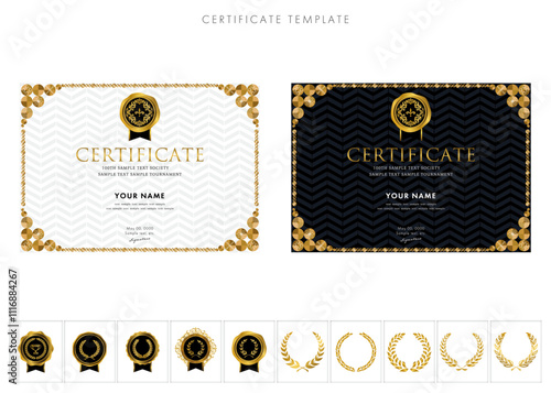 賞状１９１（横）certificate　award　表彰状　celebration