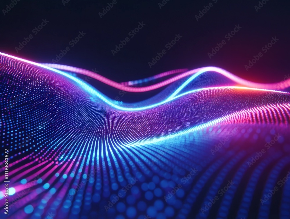 Abstract neon light trails forming a vibrant, dynamic pattern Abstract neon light trails forming a vibrant, dynamic pattern