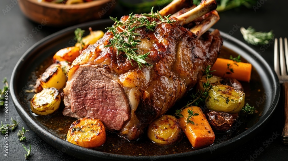 Roasted Leg of Lamb with Roasted Vegetables Roasted Leg of Lamb with Roasted Vegetables