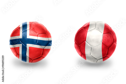 football balls with national flags of norway and peru ,soccer teams. on the white background. Free Download football balls with national flags of norway and peru ,soccer teams. on the white background. - GFXLoad