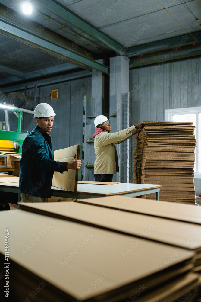 Workers at the paper mill Workers at the paper mill