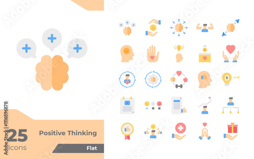 Positive Thinking Flat Icons
