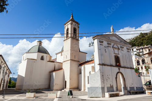 Baunei. Church of St. Nicholas (Chiesa Parrocchiale di San Nicola. Church) in Baunei town, eastern Sardinia, Italy. photo