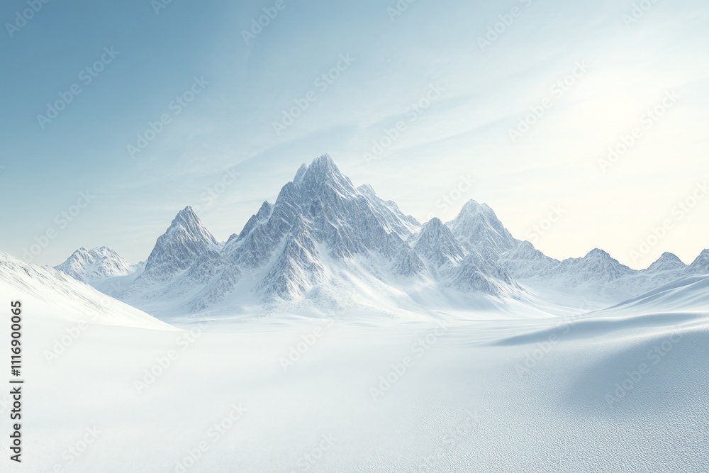 High-definition snowy mountain background under a clear sky High-definition snowy mountain background under a clear sky