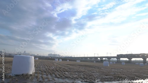 winter scenery along the railway