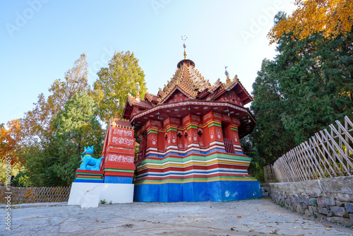 Jingzhen Octagonal Pavilion, Dai Scenic Area, China Ethnic Museum photo