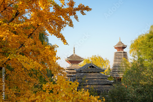 Dongzhai Scenery in China Ethnic Museum photo