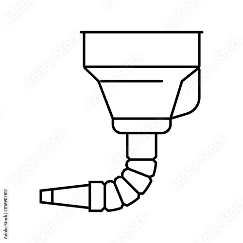 funnel car repair tool line icon vector. funnel car repair tool sign. isolated contour symbol black illustration